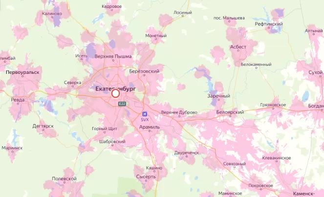 Зона покрытия Мегафон в городе Лангепас и области 