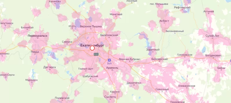 Зона покрытия Билайн в городе Лангепас и области 