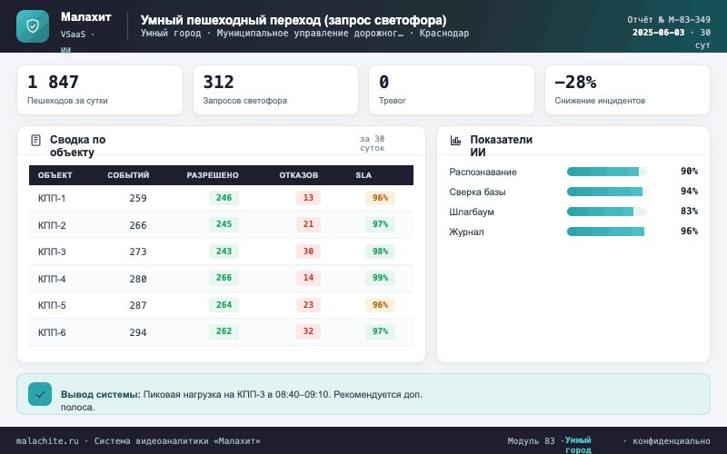 Отчёт за период — Система Малахит