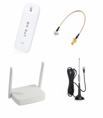 4G комплект с USB модемом и Wi-Fi роутером